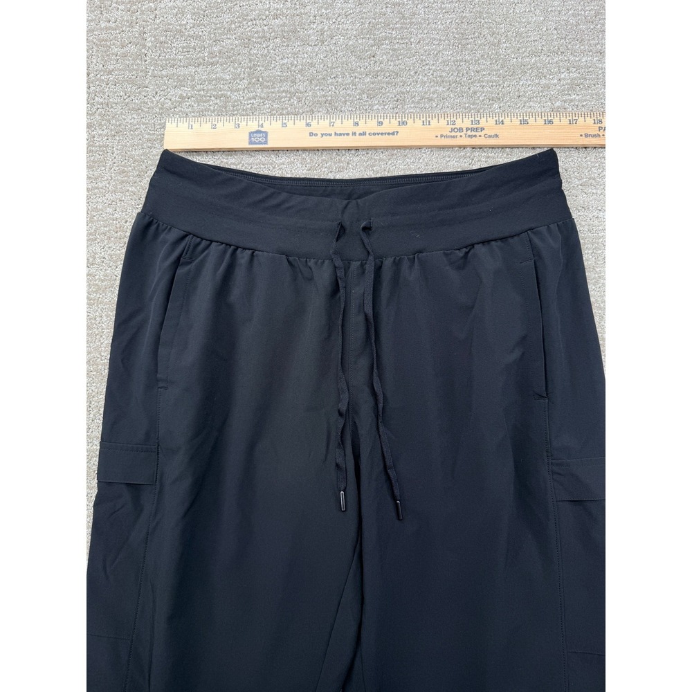 CALIA Jogger Pants Womens Large Black Cargo High Rise Drawstring Pocket - Picture 10 of 11